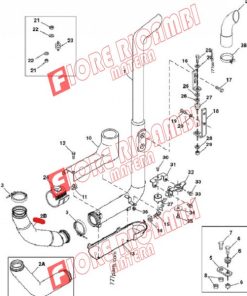Alternative view of RE217833 TUBO DI SCAPPAMENTO ORIGINALE